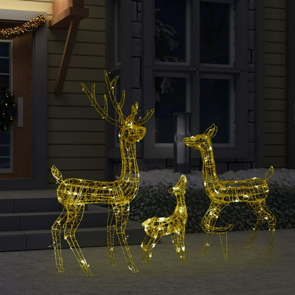 30 cm Acrylic Reindeer 24xled Timer Light Battery Christmas Winter Glow Animal